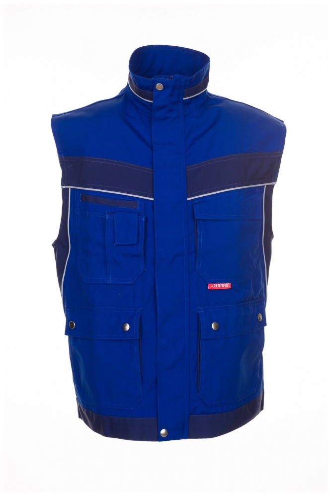 Áo ghi lê bảo hộ nam Planam 2531 Plaline màu xanh dương/xanh đen cỡ XS - 4XL