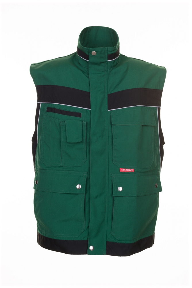 Áo ghi lê bảo hộ nam Planam 2535 Plaline xanh lá/đen XS - 4XL