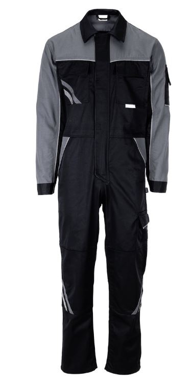 Quần áo bảo hộ toàn thân nam Planam 2715 HIGHLINE màu đen-xám-kẽm