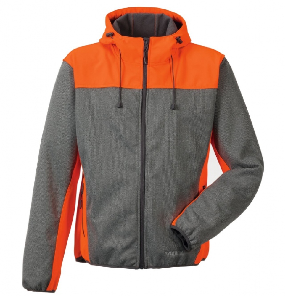 Áo khoác Softshell phối hai tông màu ngoài trời Planam 3732 xám/cam XS/4XL