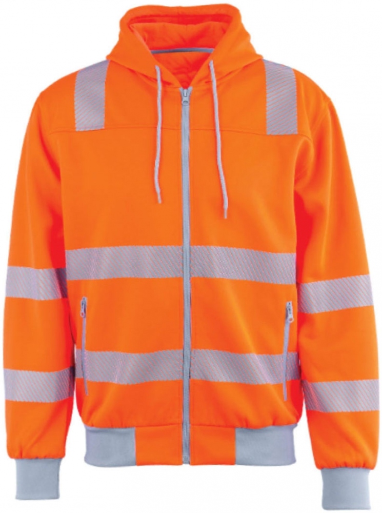 Áo hoodie phản quang có khóa kéo Planam 5800 Norit màu cam/xám XS–4XL