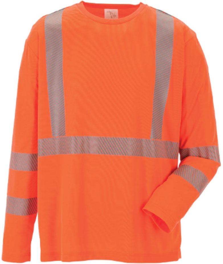 Áo sơ mi phản quang dài tay EN 20471 Planam 5885 màu cam XS–4XL