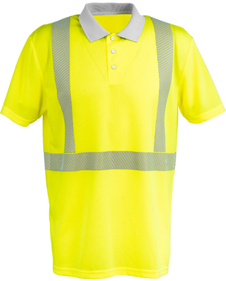 Áo polo phản quang EN 20471 Planam 5891 màu vàng XS–4XL
