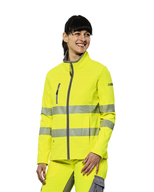 Áo khoác Softshell phản quang nữ màu vàng, Planam 5916 Norit