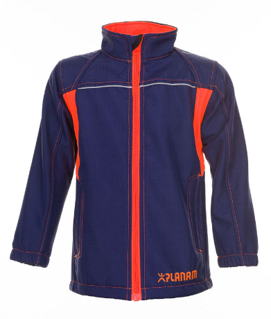 Áo khoác Softshell trẻ em Planam 6131 Junior màu Xanh navy/Cam