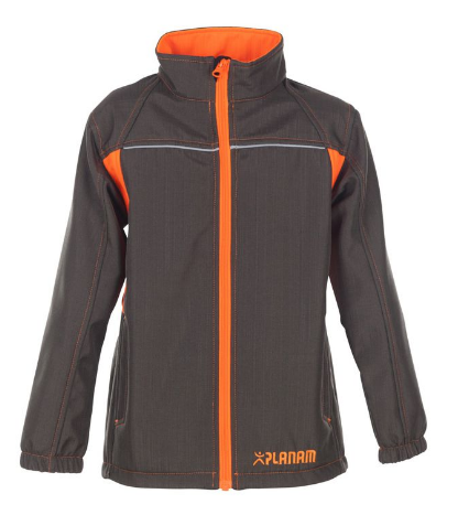 Áo khoác Softshell trẻ em Planam 6132 Junior màu Xanh olive/Cam