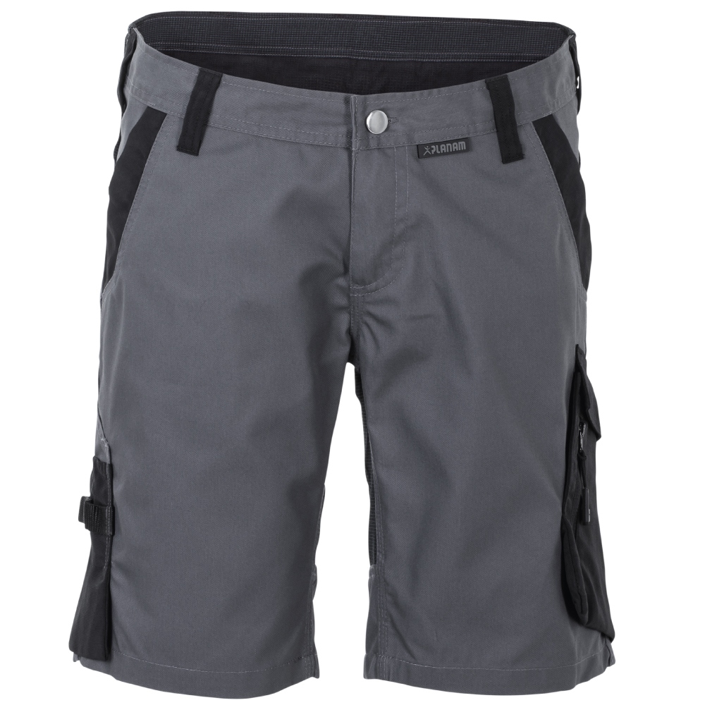 Quần short bảo hộ lao động nữ Planam 6461 NORIT, màu xám/đen hiện đại, kích cỡ XS-4XL
