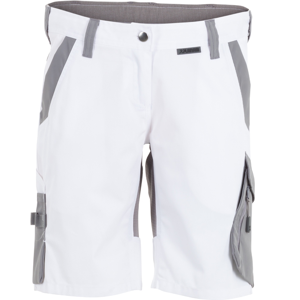 Quần short bảo hộ lao động nữ Planam 6468 NORIT hiện đại trắng/xám nhạt XS-4XL