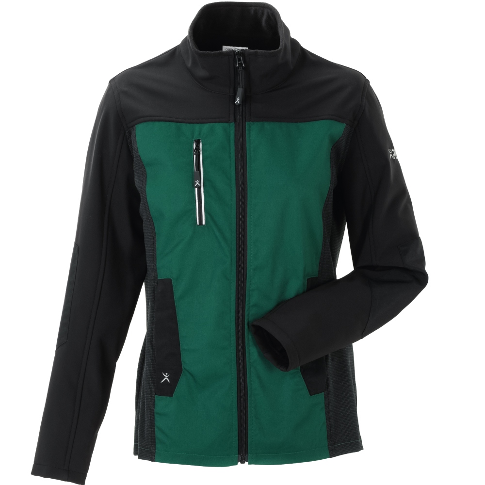 Áo khoác Softshell nữ Planam 6514 NORIT xanh lá/đen size 34 - 54