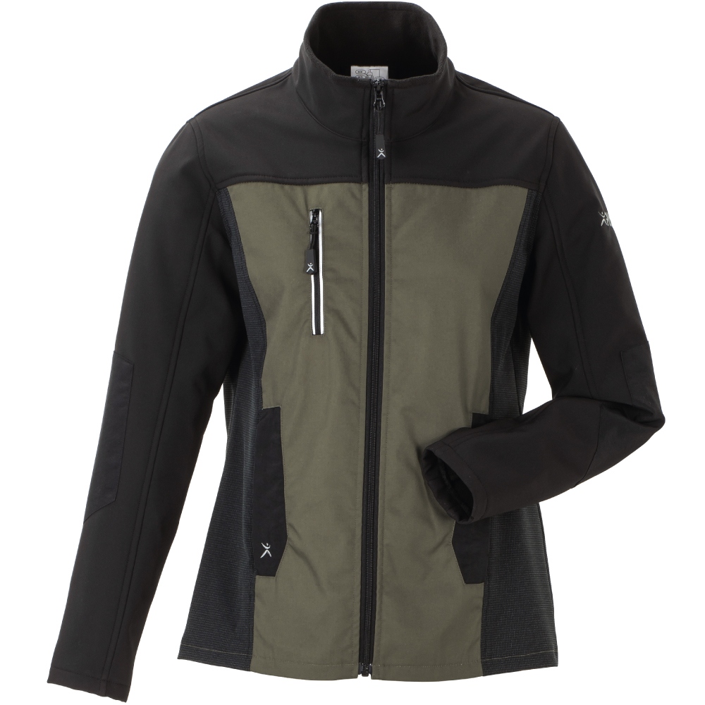 Áo khoác Softshell nữ Planam 6515 NORIT màu xanh rêu/đen, size 34 - 54