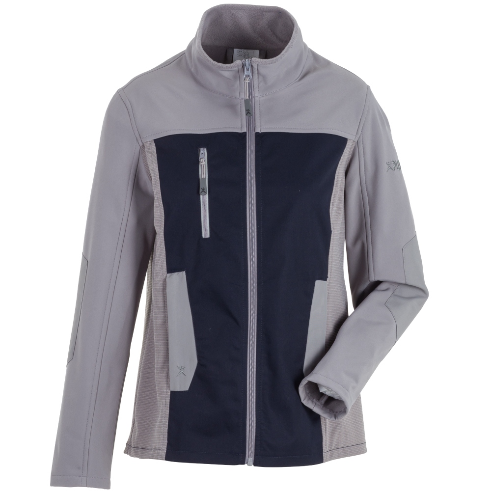 Áo khoác Softshell nữ Planam 6519 NORIT đen xanh dương/xám nhạt size 34 - 54