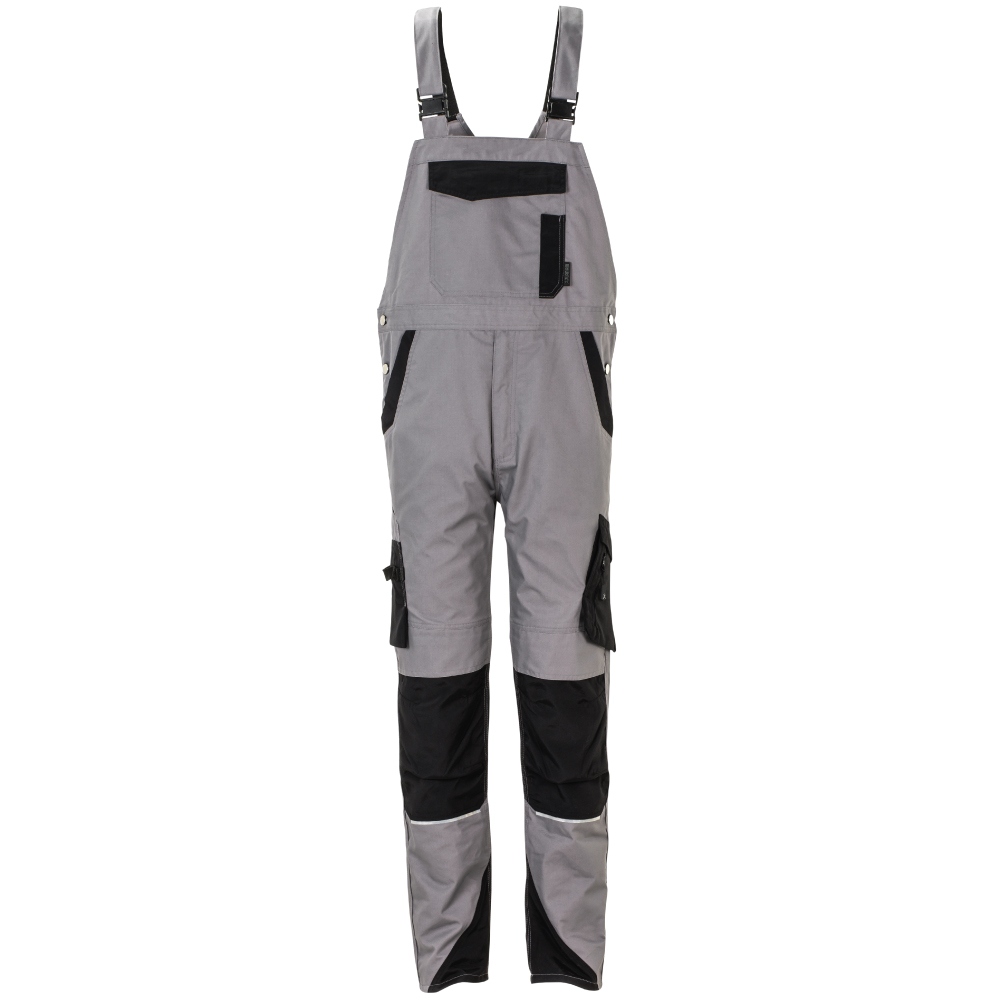 Quần yếm bảo hộ nam Planam 6526 Norit màu xám nhạt/đen, size 24 - 110