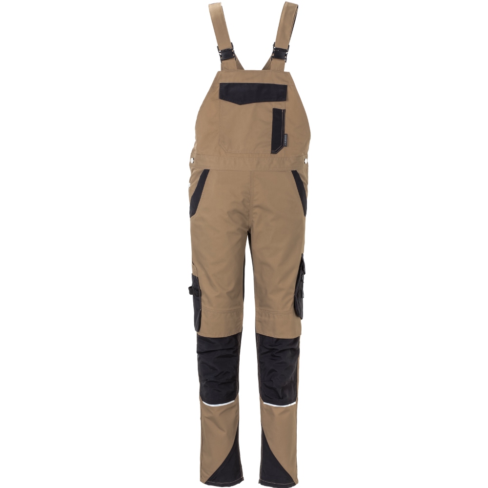 Quần yếm bảo hộ lao động nữ Planam 6533 Norit màu cát/đen size 34 - 54