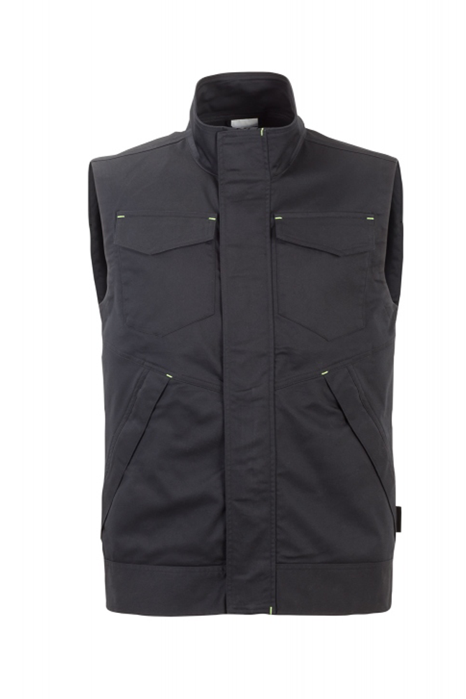 Áo vest bảo hộ nam Planam 6630 Stretchline màu đen size XS - 4XL
