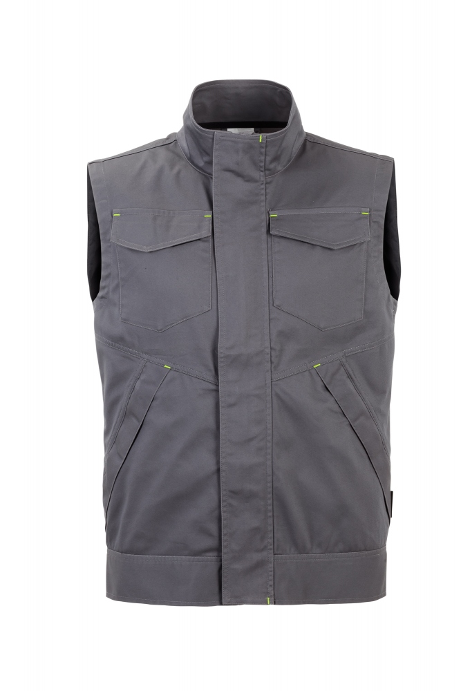 Áo vest bảo hộ lao động nam Planam 6631 Stretchline màu xám than XS - 4XL
