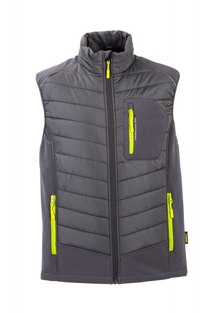 Áo gile bảo hộ chần bông nam Planam 6691 Stretchline màu xám than size XS-4XL