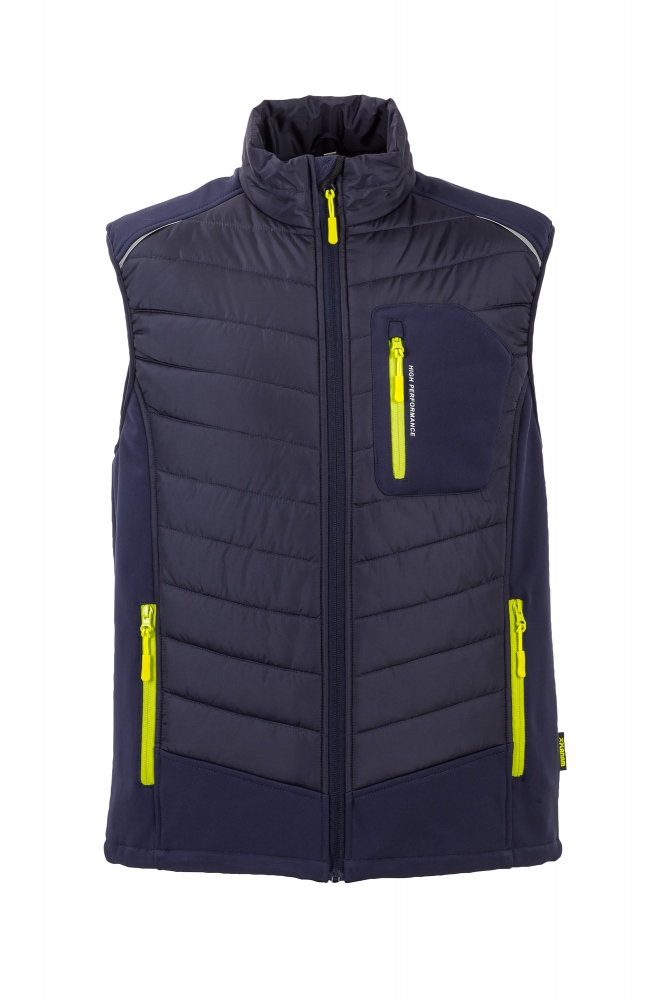Áo gile bảo hộ chần bông nam Planam 6692 Stretchline màu xanh navy size XS-4XL
