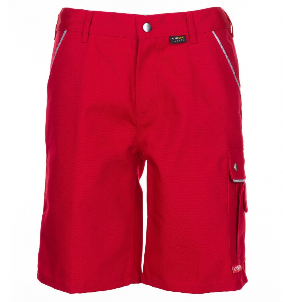 Quần short bảo hộ lao động Planam 2177 CANVAS 320 thoáng khí màu đỏ S-XXXL