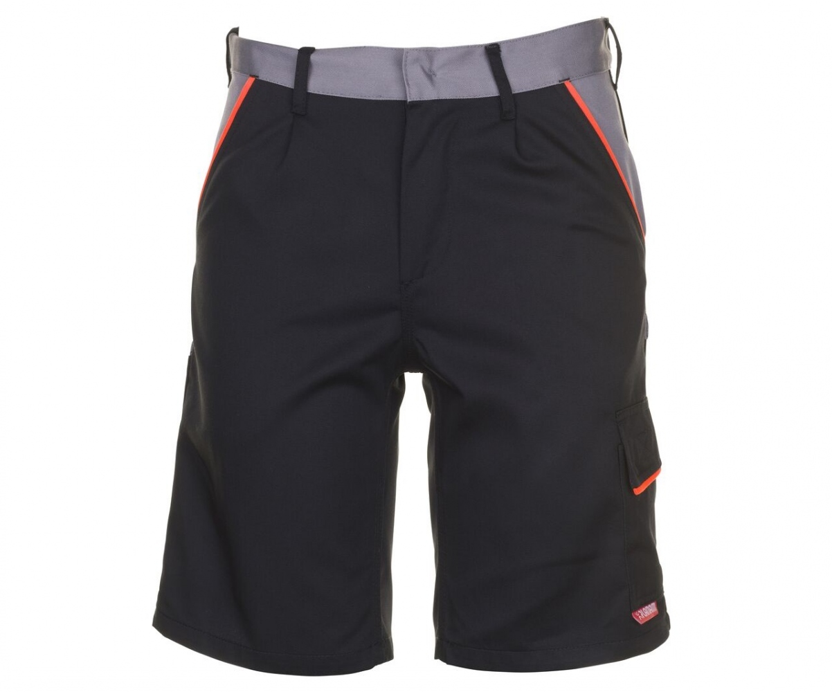 Quần short bảo hộ lao động Planam 2471 VISLINE nhẹ, màu đen/cam/xám, kích cỡ XS-4XL