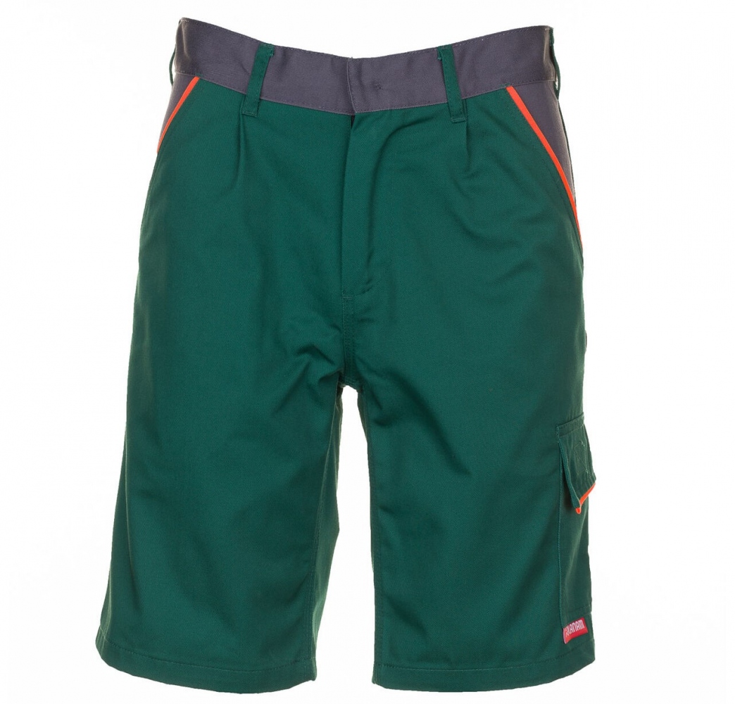 Quần short bảo hộ lao động Planam 2472 VISLINE, màu xanh lá/cam/xám, size XS-4XL