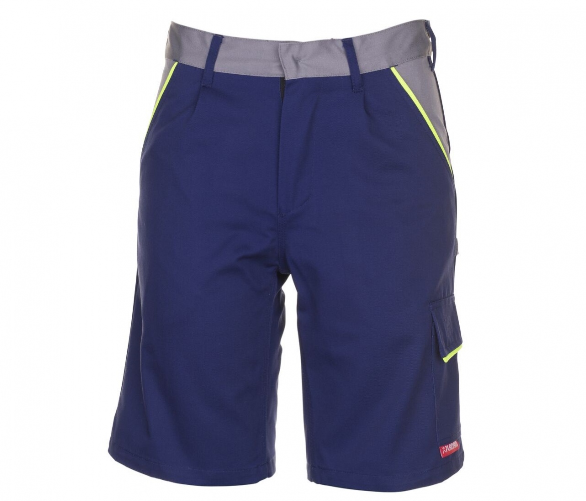 Quần short bảo hộ Planam 2473 VISLINE phối màu xanh đen/vàng/xám, kích cỡ từ XS đến 4XL