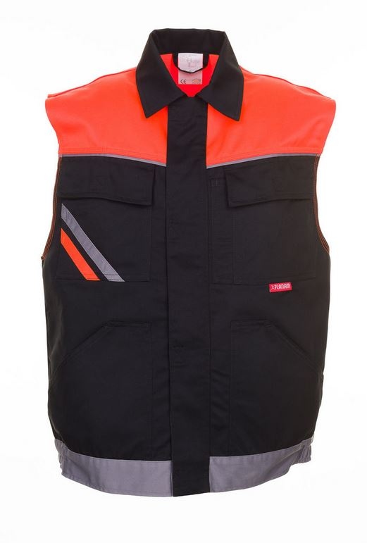 Áo vest bảo hộ Planam 2461 màu Đen/Cam/Kẽm
