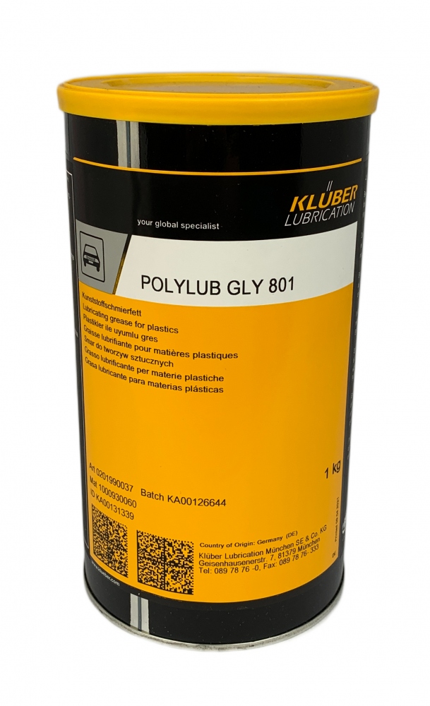 Mỡ bôi trơn tổng hợp đặc biệt Klüber POLYLUB GLY 801 hộp 1kg