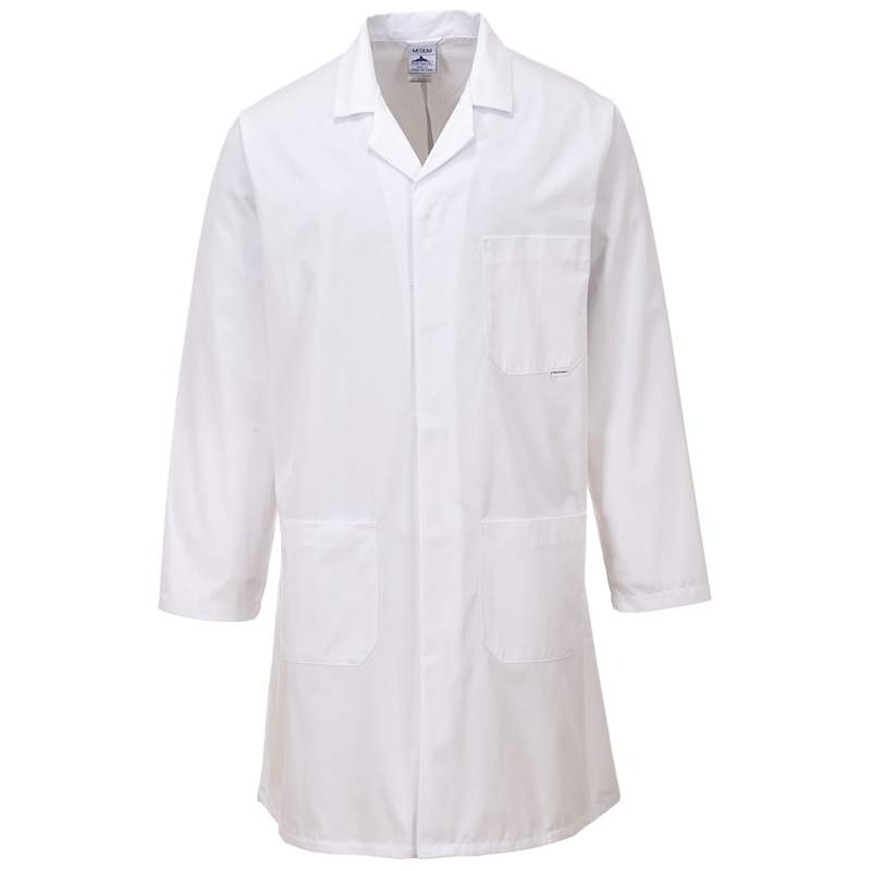 Áo choàng phòng thí nghiệm tiêu chuẩn Portwest 2852 màu trắng XXS - 5XL