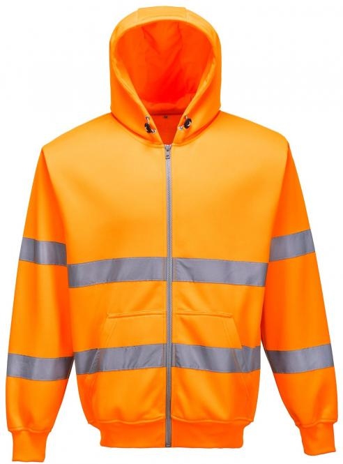 Áo khoác hoodie phản quang Portwest B305 màu cam