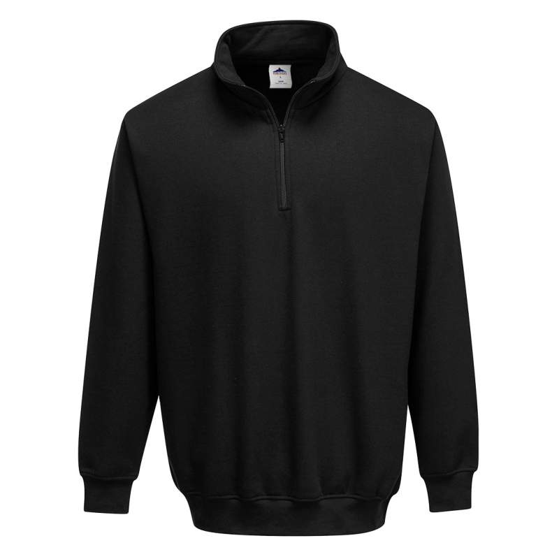 Áo nỉ kéo khóa cổ Portwest B309 Sorrento màu đen S-XXXL