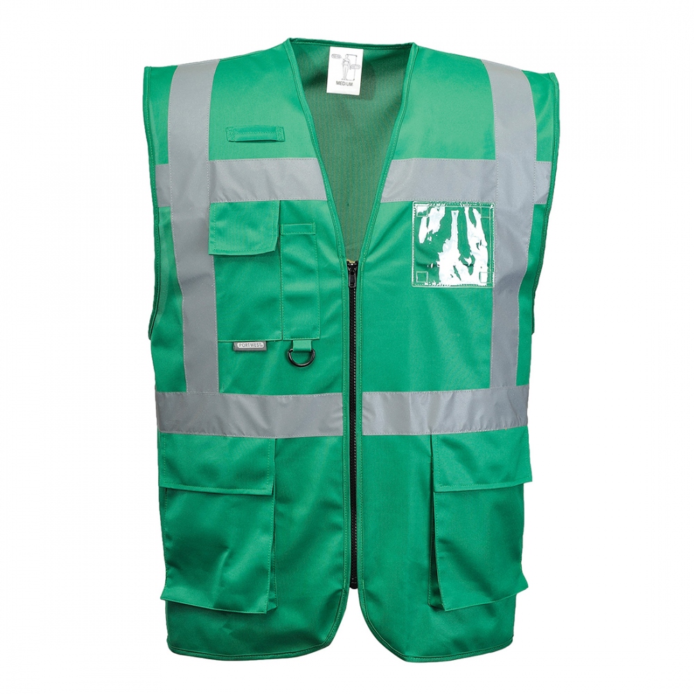 Áo ghi lê bảo hộ Portwest F476 Iona Executive có phản quang màu xanh lá cây
