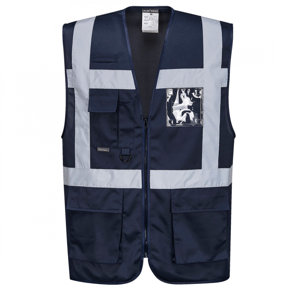 Áo ghi lê bảo hộ Portwest F476 Iona Executive có phản quang màu xanh than