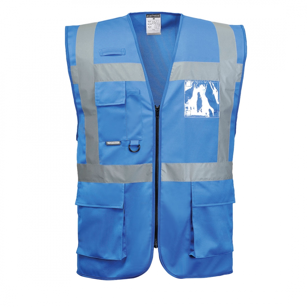 Áo ghi lê bảo hộ Portwest F476 Iona Executive có phản quang màu xanh dương quân đội