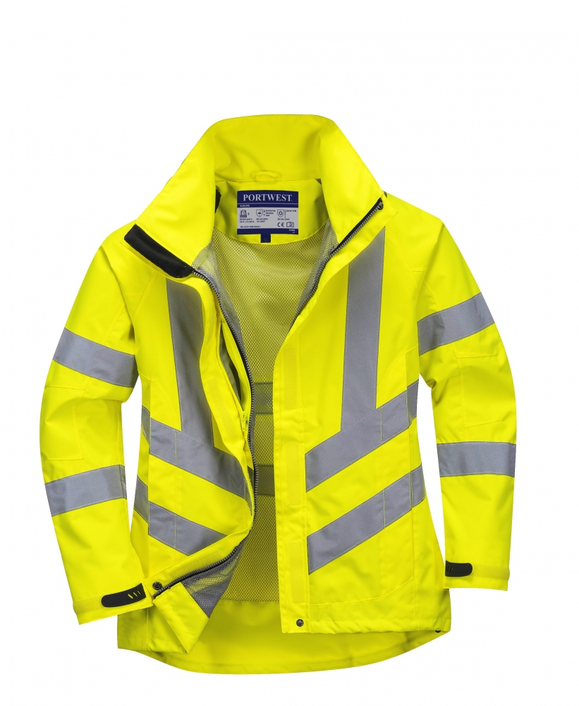 Áo khoác phản quang nữ PORTWEST LW70 cấp độ 3 màu vàng XS-3XL