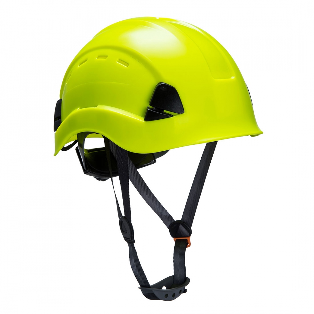 Mũ bảo hiểm an toàn làm việc trên cao có lỗ thông gió màu vàng Portwest PS63