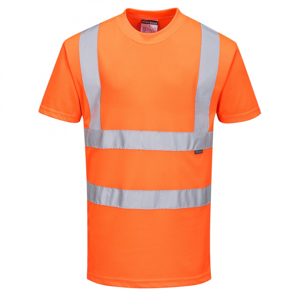 Áo thun phản quang thiết kế hiện đại Portwest RT23 RIS màu cam XS–5XL