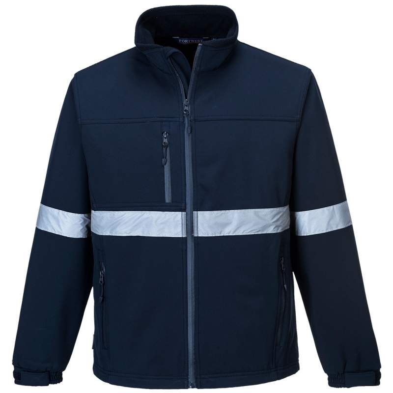 Áo khoác fleece an ninh Portwest TK54 xanh navy có dải phản quang
