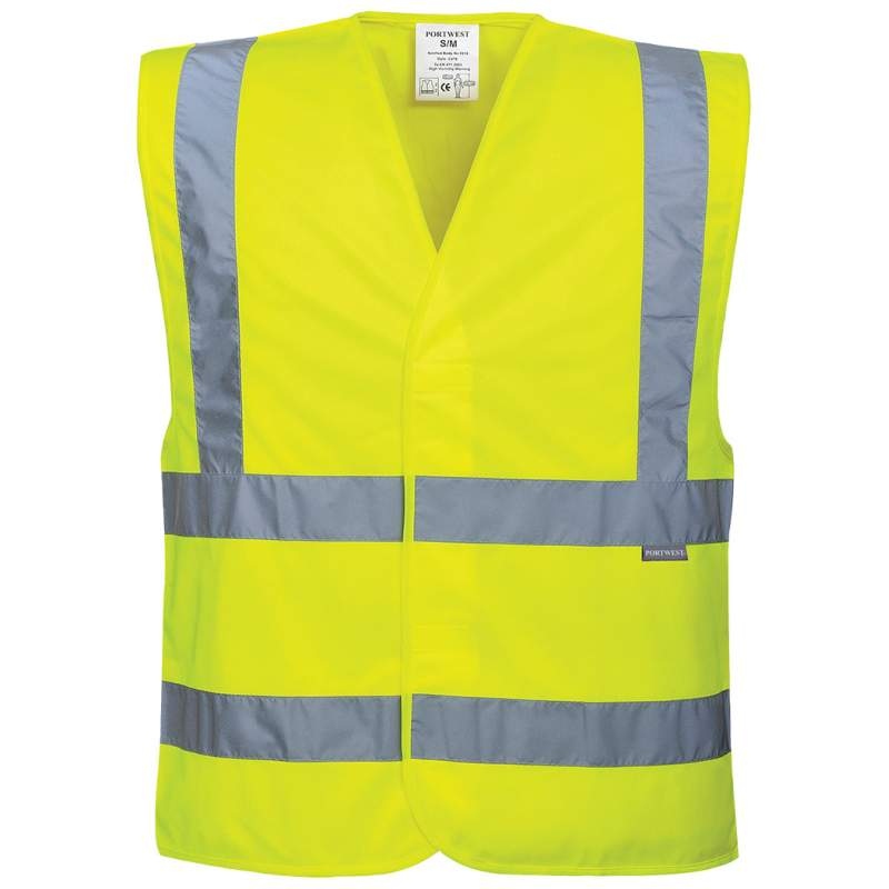 Áo phản quang Portwest C470 màu vàng, có dải phản quang, kích cỡ từ S đến 7XL