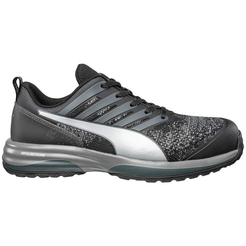 Giày bảo hộ PUMA CHARGE BLACK LOW màu đen/xám S1P ESD HRO SRC