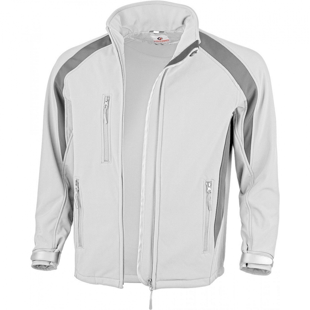 Áo khoác Softshell Qualitex 102044 trắng-xám