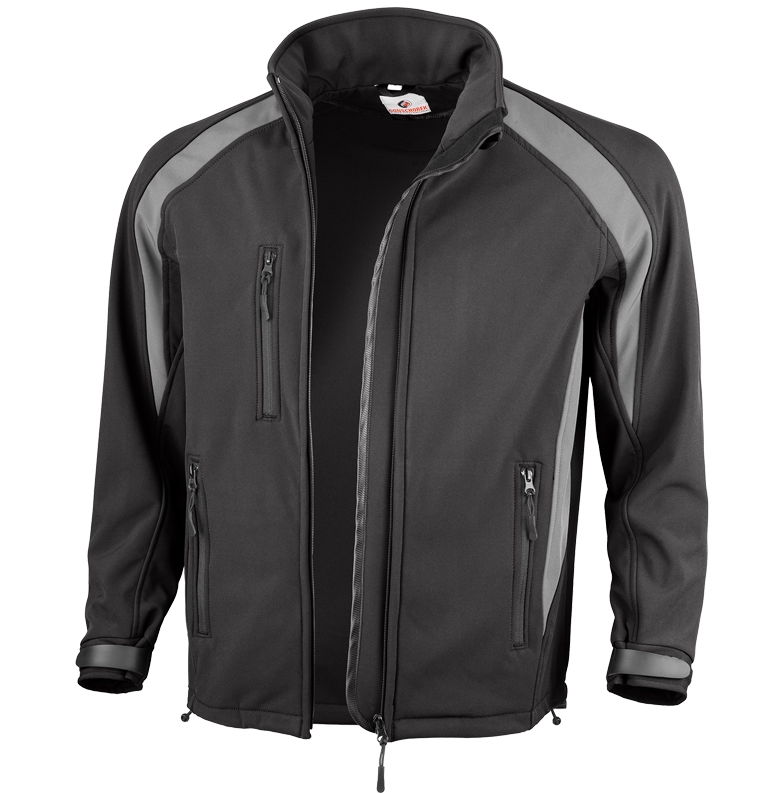Áo khoác Softshell Qualitex 10204 màu đen-xám