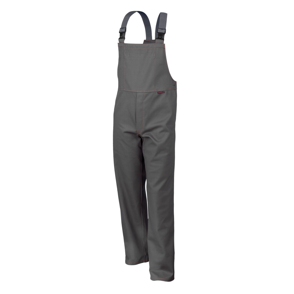 61937ST6 Quần yếm bảo hộ cho thợ hàn Qualitex Màu xám 100% cotton