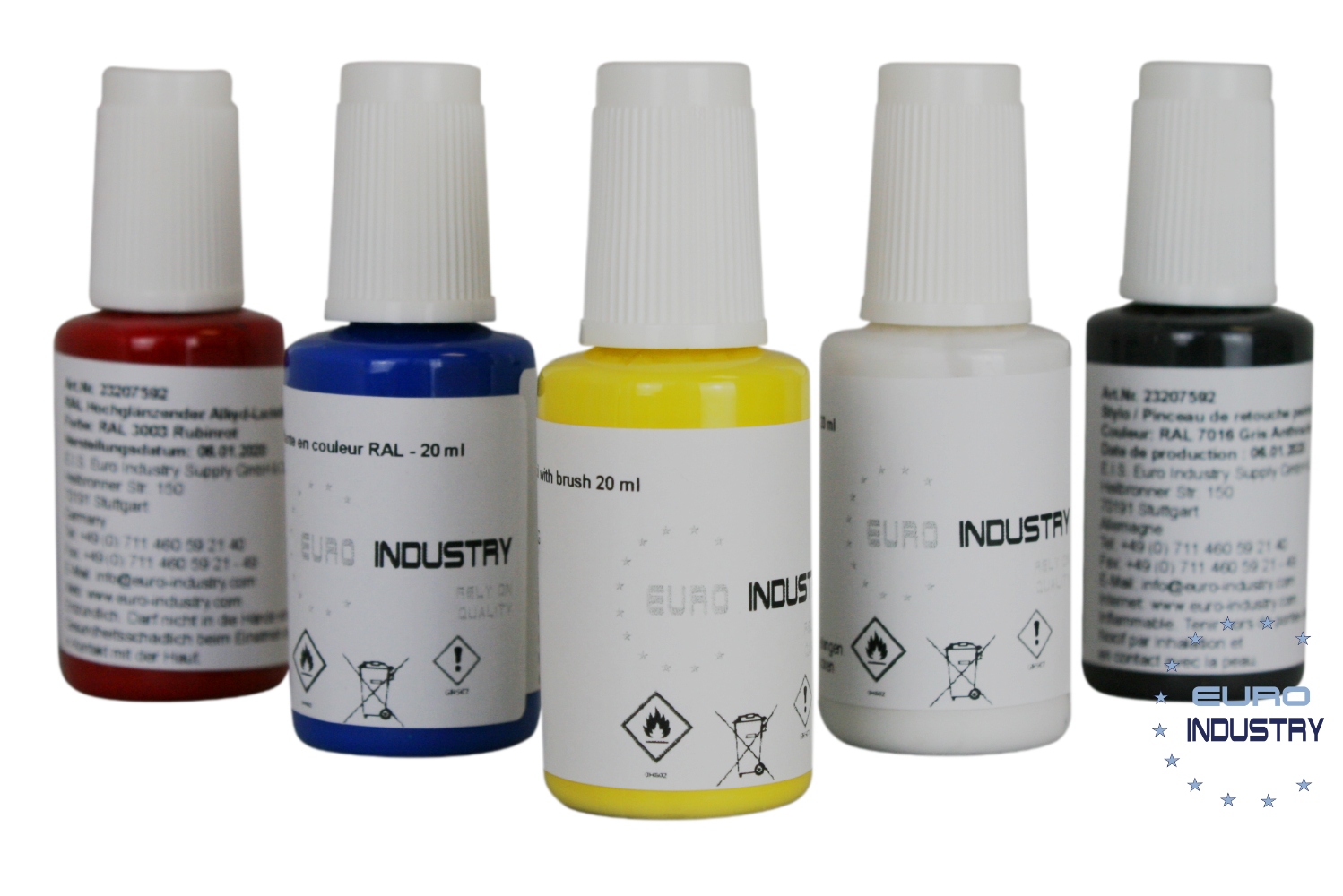 Bút sơn phủ bóng mờ gốc Alkyd dùng để dặm vá, có kèm cọ, dung tích 20 ml