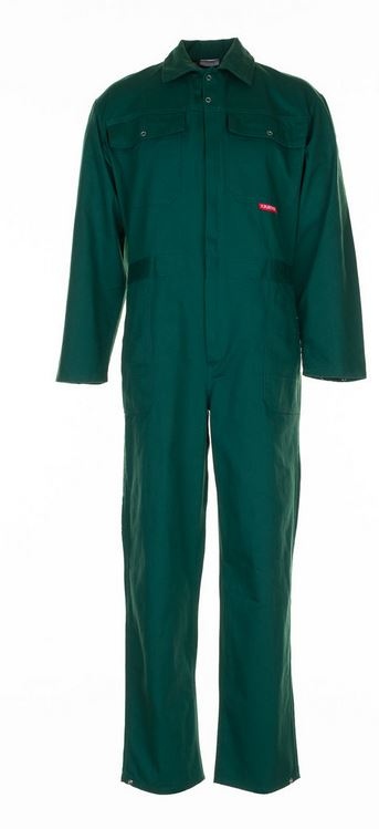 Bộ quần áo bảo hộ lao động liền thân Planam BW270/1543 Rallye 100% cotton màu xanh lá size XS-3XL