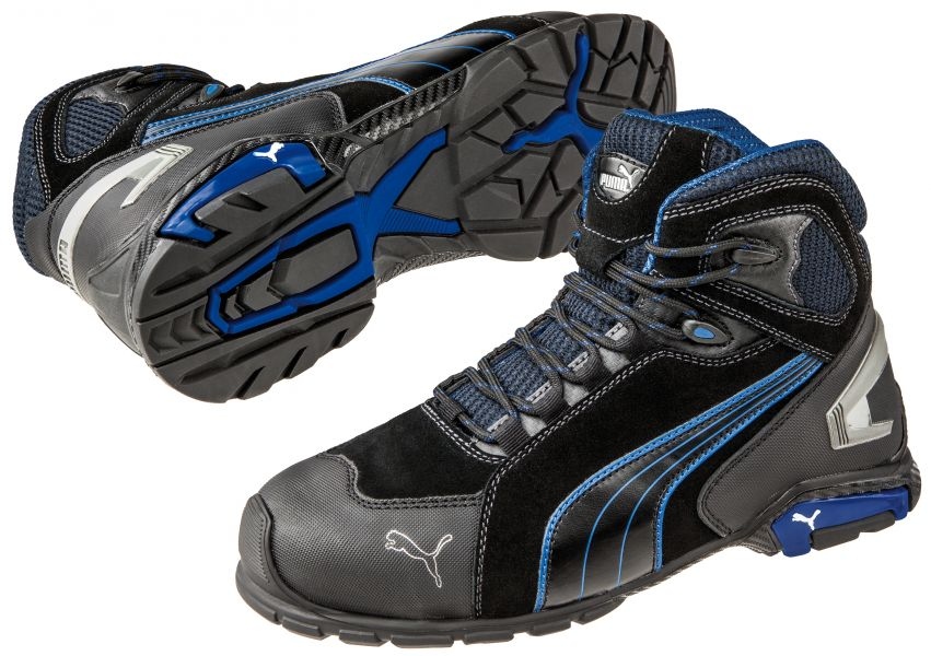 Giày bảo hộ Puma 632250 RIO BLACK MID dòng Metro Protect tiêu chuẩn S3 SRC
