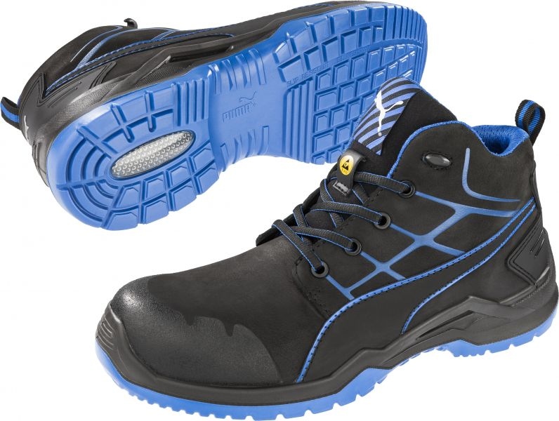 Giày bảo hộ cổ cao Puma 634200 KRYPTON BLUE MID tiêu chuẩn S3 ESD SRC
