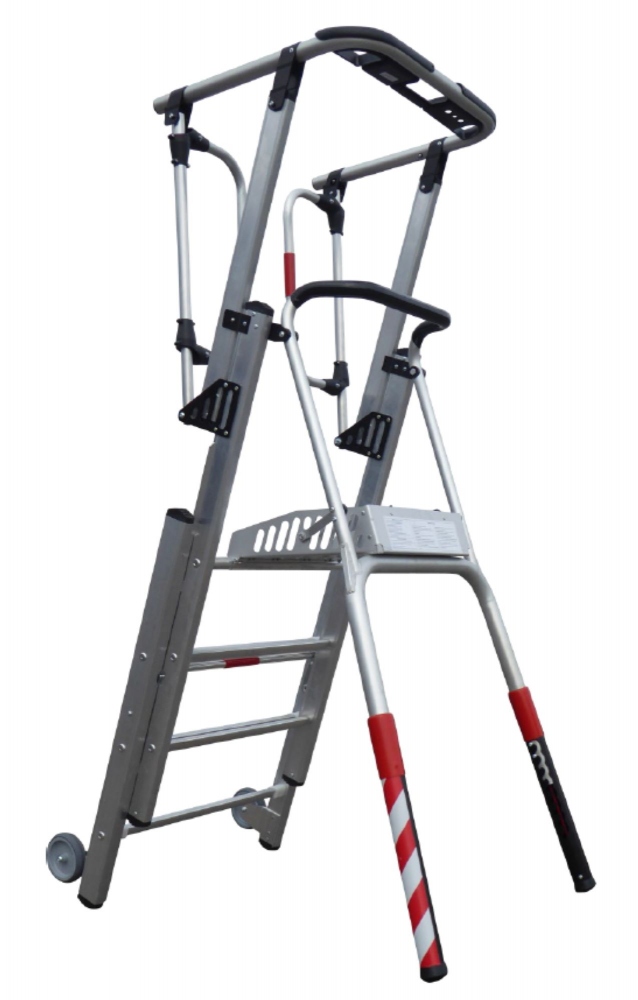 Thang nhôm công nghiệp Audinnov PIRL UltraLight® RX 4 bệ đứng cố định kích thước 2,6m
