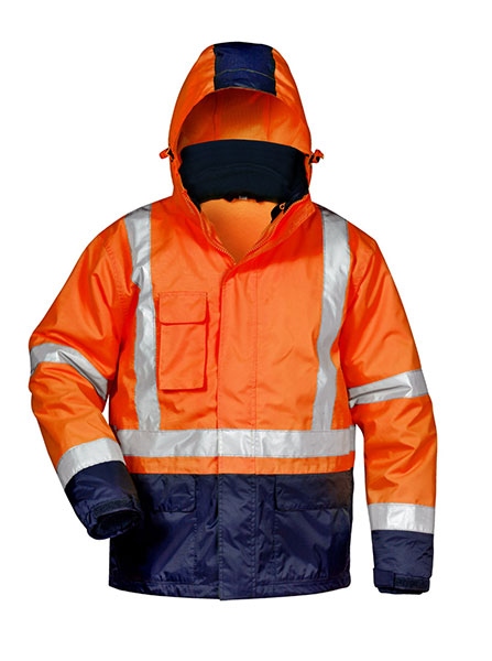 Áo khoác phản quang 3 trong 1 Safestyle UDO 23503 cam/xanh