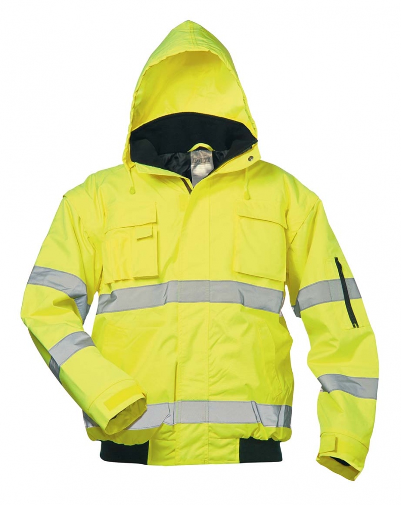 Áo khoác phản quang bomber kèm áo gile 2 trong 1 màu vàng Safestyle 23522