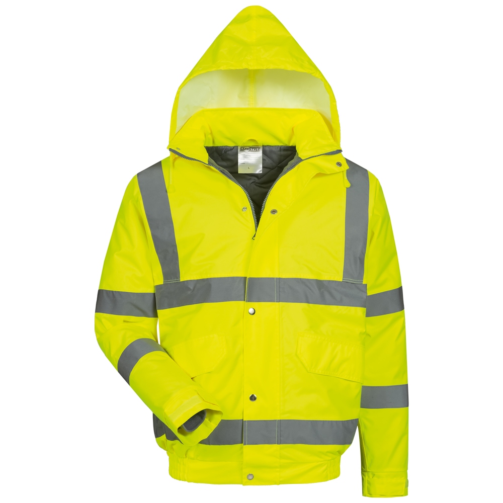 Safestyle 23540 MARTIN Áo khoác phi công phản quang màu vàng Cỡ S-4XL